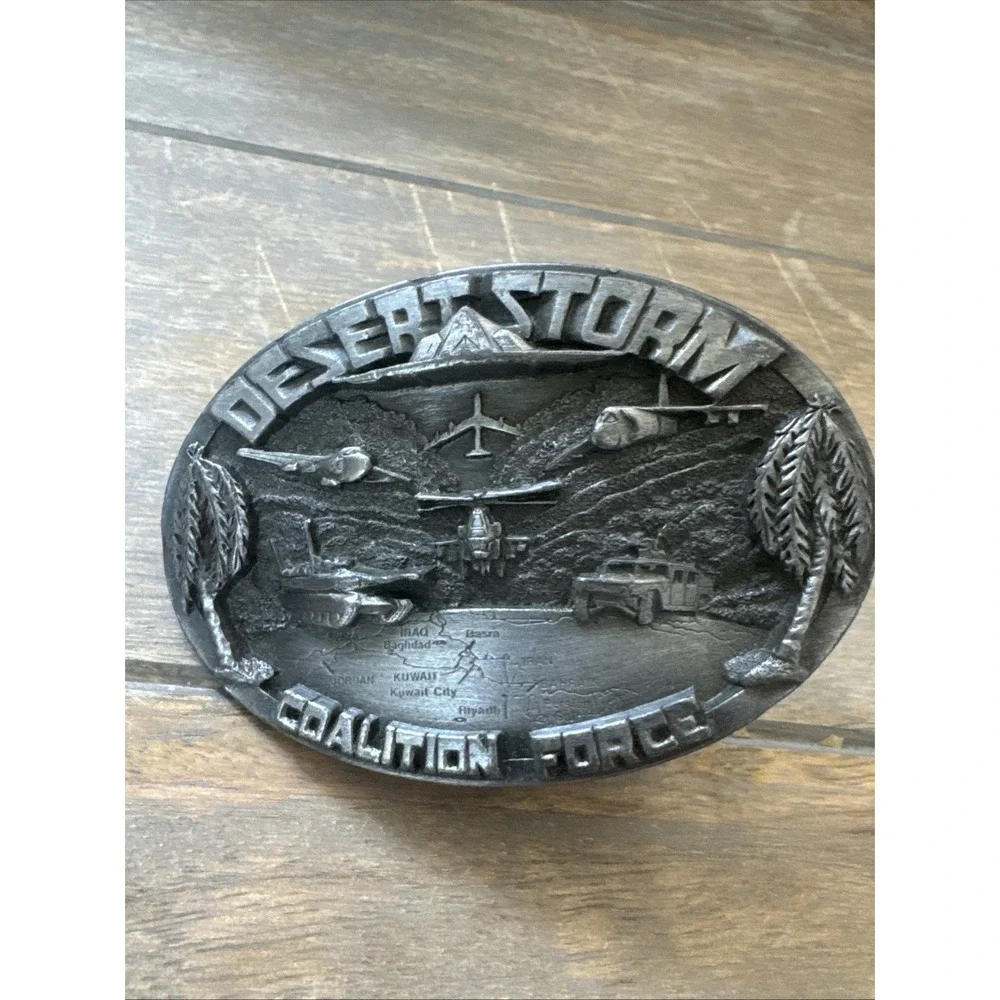 OPERATION DESERT STORM Coalition Force Belt Buckle USA Made-1991 Bergamot